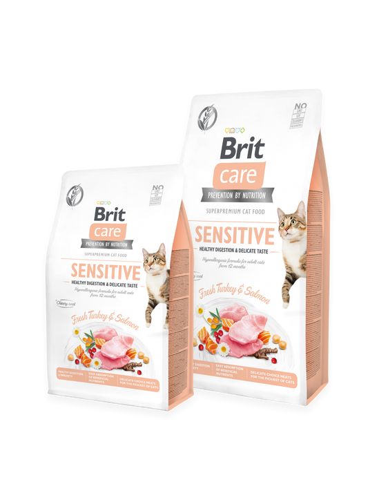 Brit Care Sensitive Healthy Digestion & Delicate Taste 2 Kg Adult Cat Food