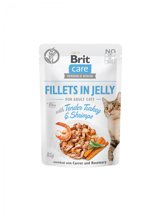 Brit Care Tender Turkey & Shrimps in Jelly 85 G Adult Wet Cat Food