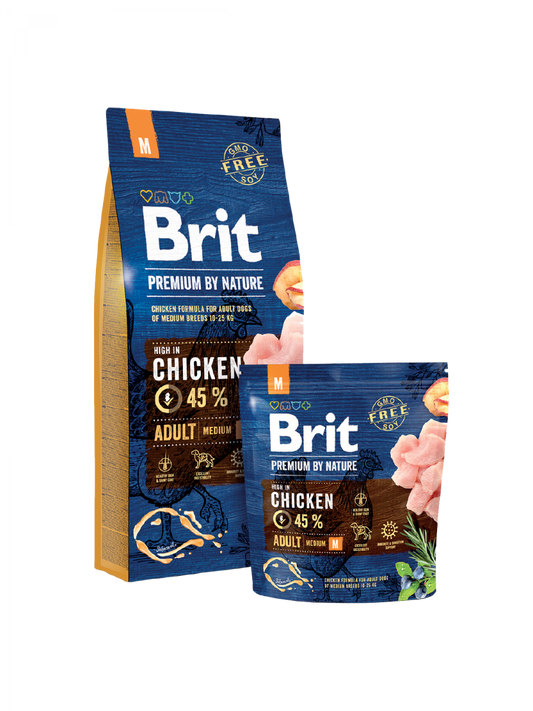 Brit Premium by Nature Chicken Flavor for Medium breeds 3 Kg Adult Dog Food