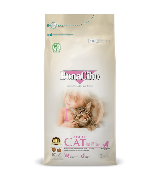 Bonacibo Light & Sterilised Adult Cat Food 2 Kg