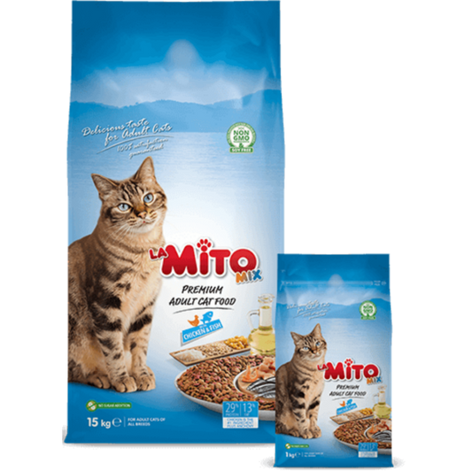 Mito Mix Chicken & Fish Flavor 15 Kg Adult Cat Food
