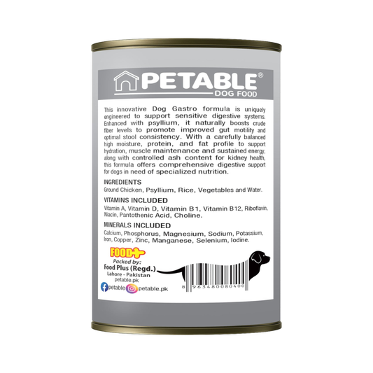 Petable Gastro Whole Minced Chicken Gravy Formula 400 G Wet Dog Food