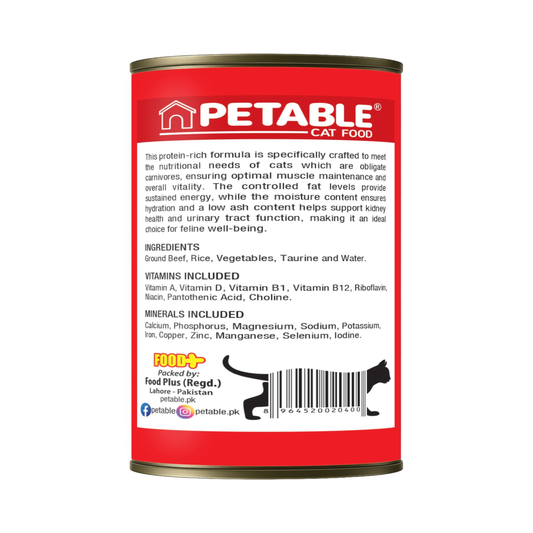Petable Classic Whole Minced Beef Gravy Formula 400 G Wet Cat Food