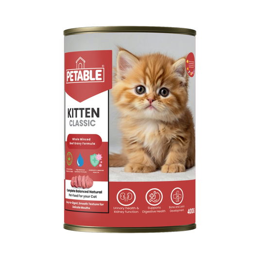 Petable Kitten Classic Whole Minced Beef Gravy Formula 400 G Wet Cat Food