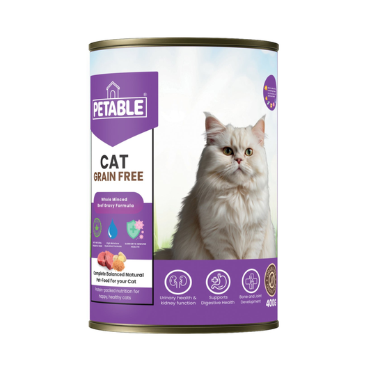 Petable Grain Free Whole Minced Beef Gravy Formula 400 G Wet Cat Food