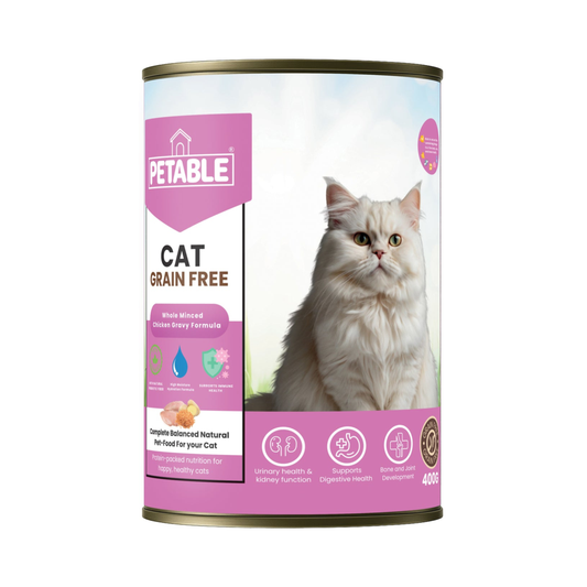 Petable Grain Free Whole Minced Chicken Gravy Formula 400 G Wet Cat Food