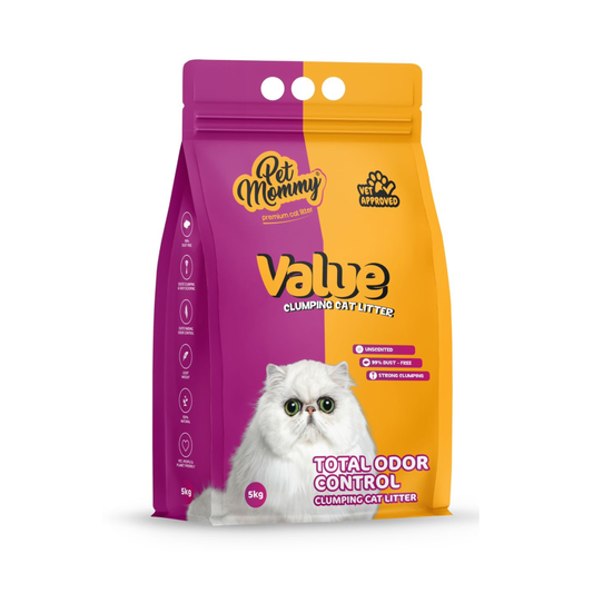 Pet Mommy Value Clumping Cat Litter Unscented 5 Kg
