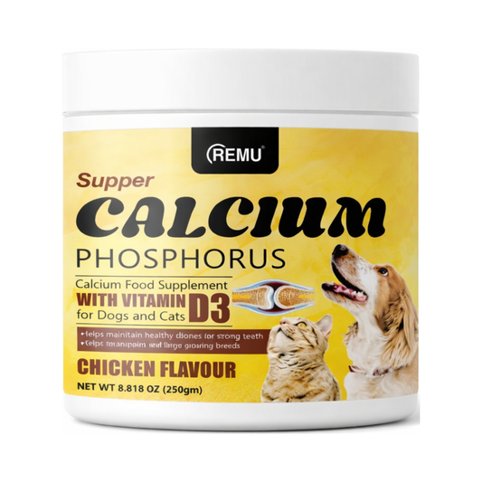 Remu Super Calcium Phosphorus Food Supplement 250 G for Cats & Dogs