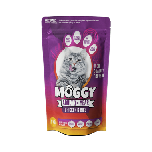 Moggy Adult 1+ Year With Chicken & Rice 1 Kg Cat Food