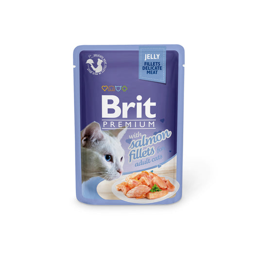 Brit Premium Salmon Fillets in Jelly 85 G Adult Wet Cat Food