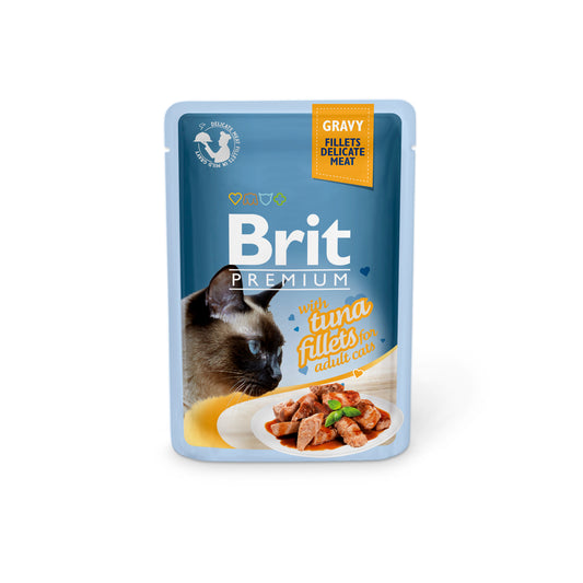 Brit Premium Tuna Fillets in Gravy 85 G Adult Wet Cat Food