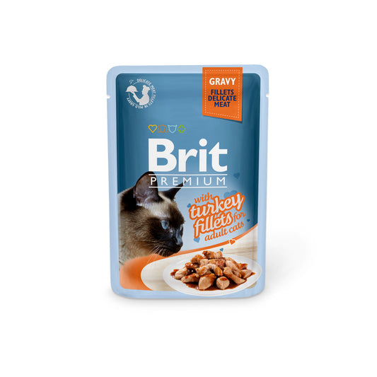 Brit Premium Turkey Fillets in Gravy 85 G Adult Wet Cat Food