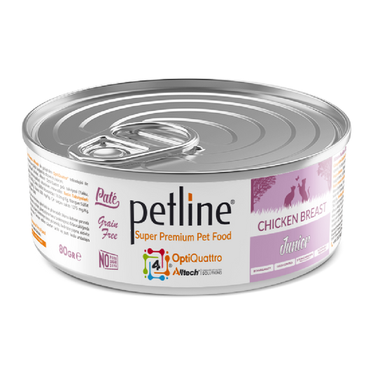 Petline Premium Wet Cat Food with Chicken Breasts 80 G for Kittens
