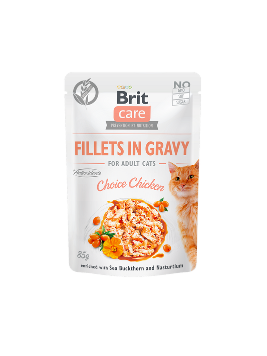 Brit Care Choice Chicken in Gravy 85 G Adult Wet Cat Food