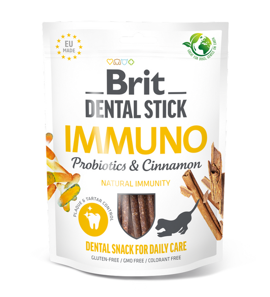 Brit Dental Stick with Immuno Probiotics & Cinnamon 7 Pcs Adult Dog Food