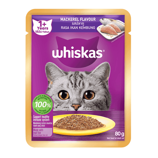 Whiskas Mackerel Flavor 80 G Adult Wet Cat Food
