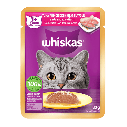 Whiskas Tuna & Chicken Flavor 80 G Adult Wet Cat Food