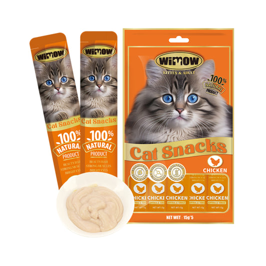 Wimow Cat Snacks Chicken Flavor 75 G Creamy Cat Treat