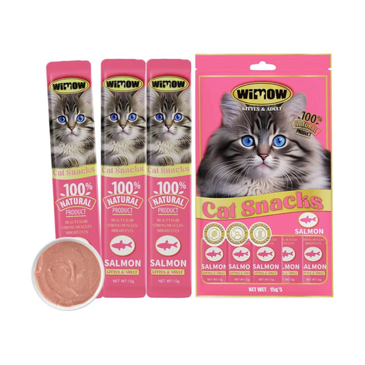 Wimow Cat Snacks Salmon Flavor 75 G Creamy Cat Treat