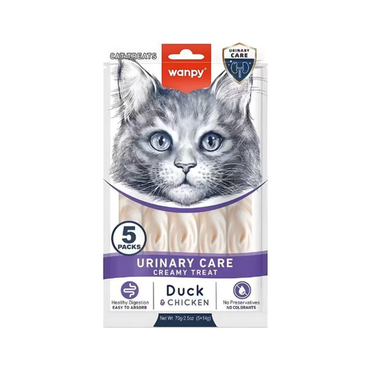 Wanpy Functional Urinary Care Creamy Treat with Duck & Chicken 70 G for Adult Cats