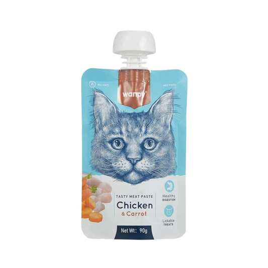 Wanpy Tasty Meat Paste with Chicken & Carrot 90 G Cat Treats