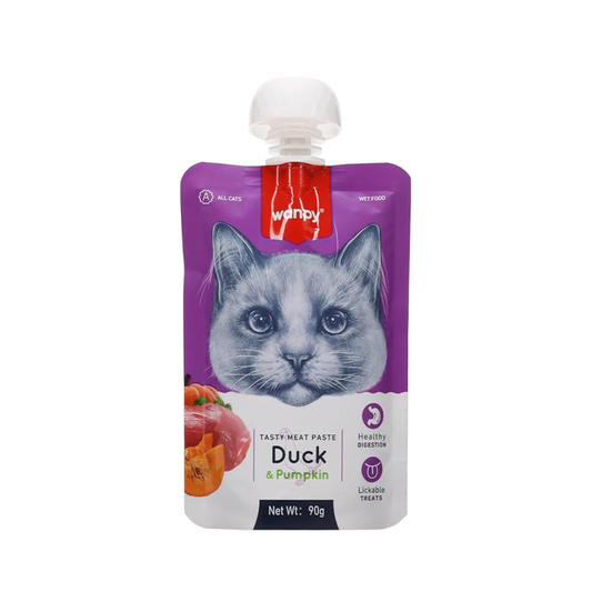 Wanpy Tasty Meat Paste with Duck & Pumpkin 90 G Cat Treats
