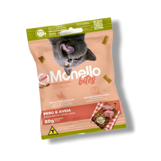 Monello Bites Turkey & Oat 80 G Treats for Sterilized Cats