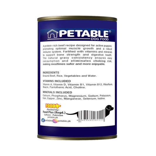 Petable Puppy Classic Whole Minced Beef Gravy Formula 400 G Wet Dog Food