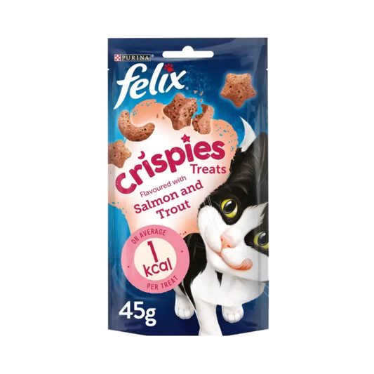 Felix Crispies with Salmon & Trout Flavor 45 G Cat Treats