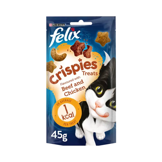 Felix Crispies with Beef & Chicken Flavor 45 G Cat Treats
