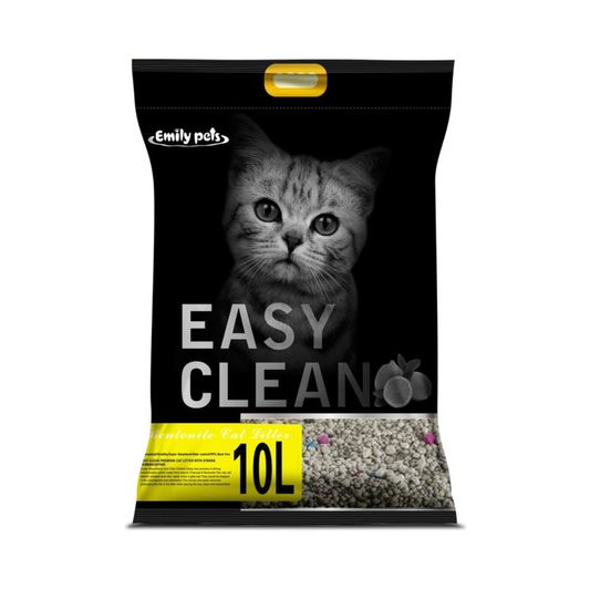 Easy Clean Bentonite Cat Litter with Lemon Scent 10 Litre