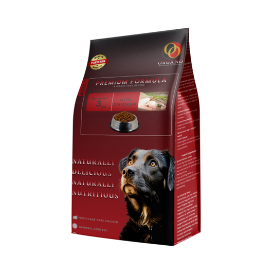 Organo Grain-Free Premium Formula with Chicken 3 Kg Adult Dog Food