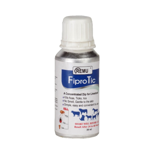Remu FiproTic Concentrated Dip 30 mL for Cats, Dogs & Livestock