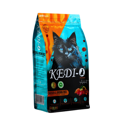 Kedi-O Premium with Chicken & Brown Rice 1 Kg Adult Cat Food