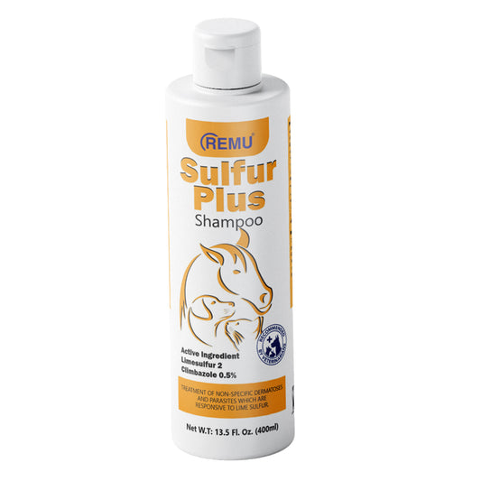 Remu Sulfur Plus Shampoo 400 mL for Cats, Dogs & Horses