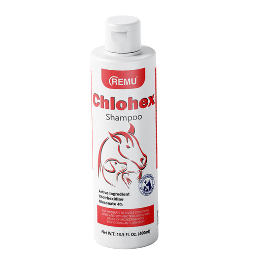 Remu Chlohex Shampoo 400 mL for Cats, Dogs & Horses